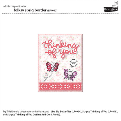 Lawn Fawn - Folksy Sprig Border