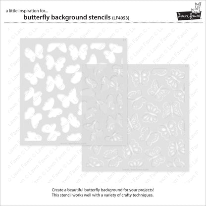 Lawn Fawn - Butterfly Background Stencils (2pcs)