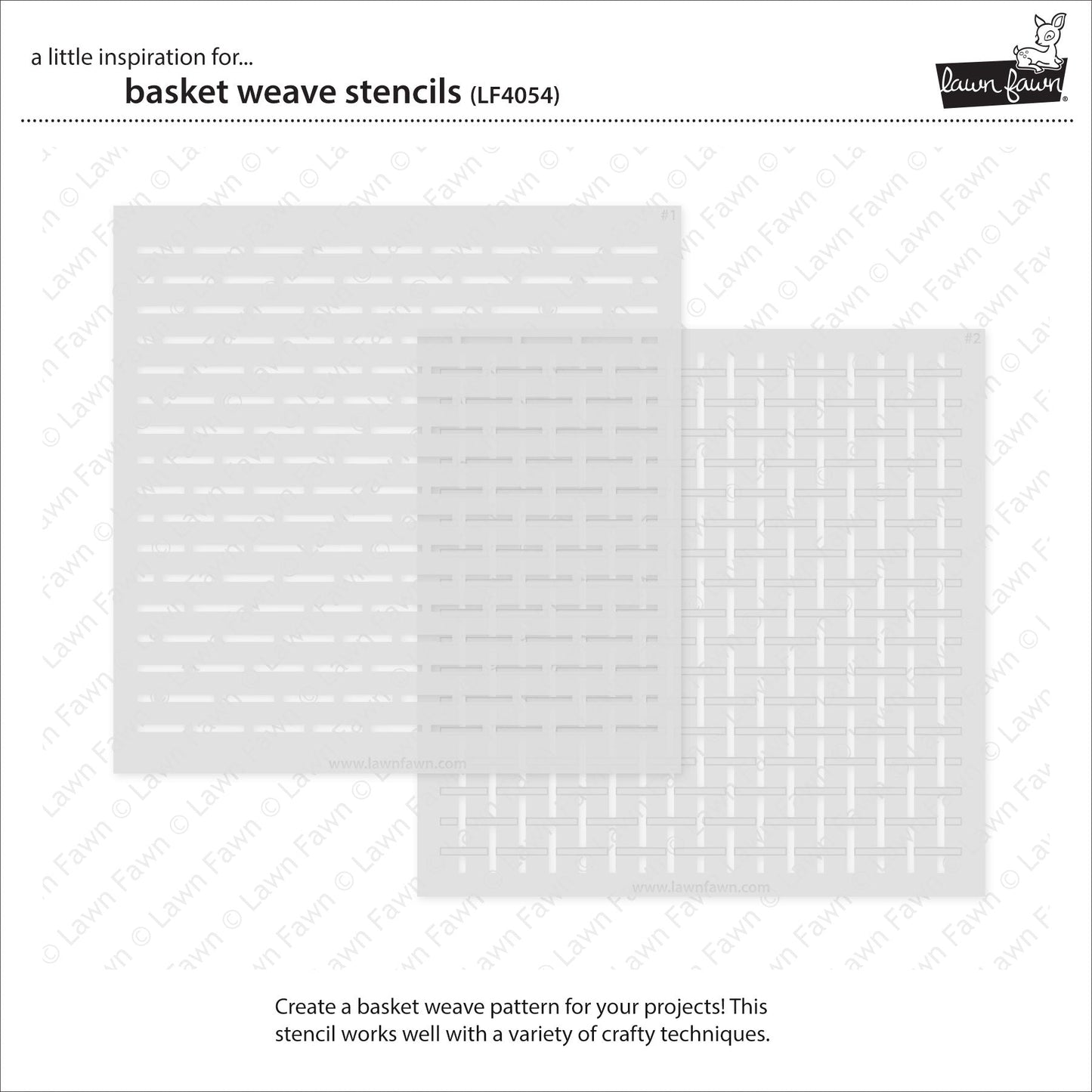 Lawn Fawn - Basket Weave Stencils (2pcs)