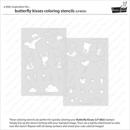 Lawn Fawn - Butterfly Kisses Coloring Stencils