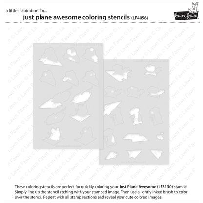 Lawn Fawn - Just Plane Awesome Coloring Stencils