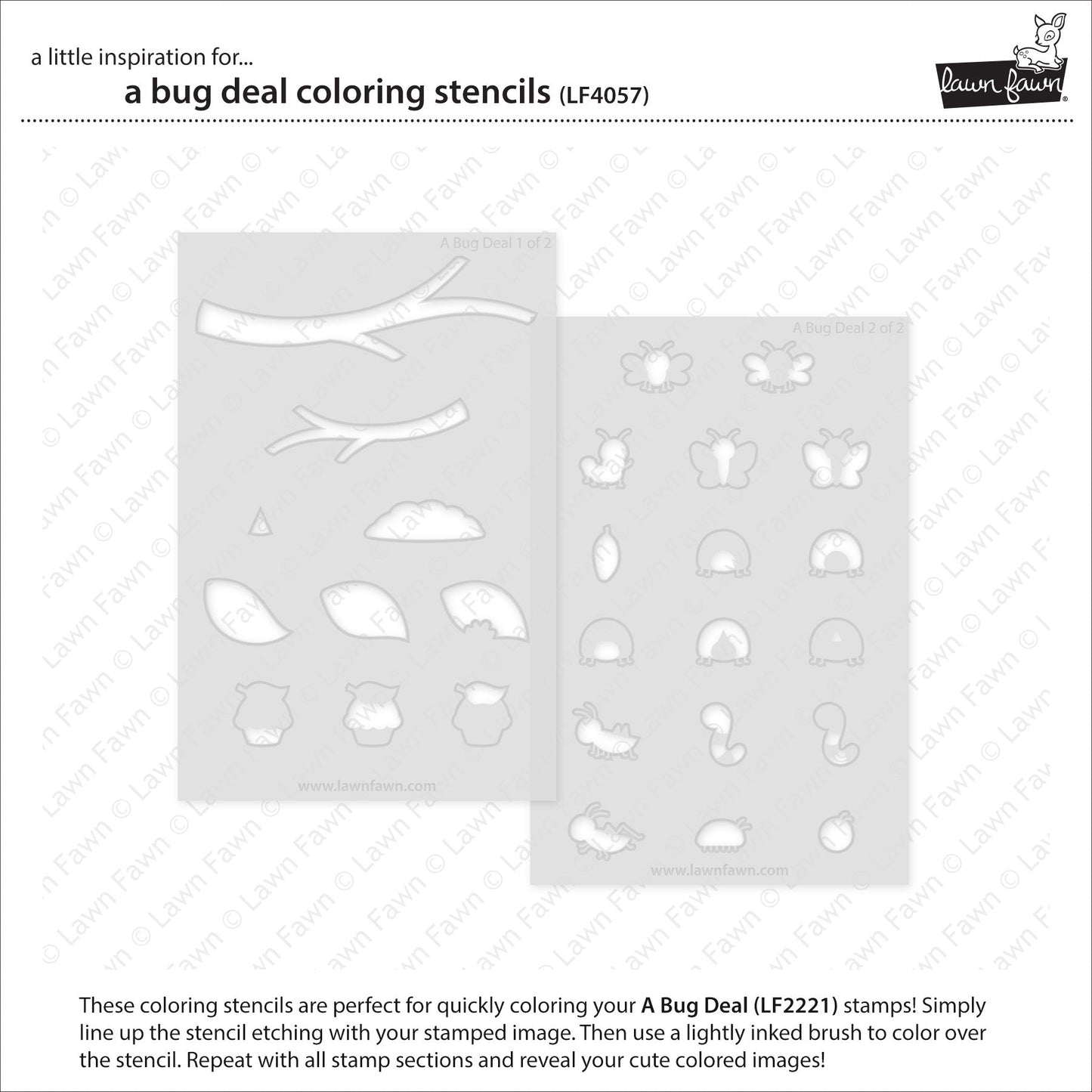 Lawn Fawn - A Bug Deal Coloring Stencils