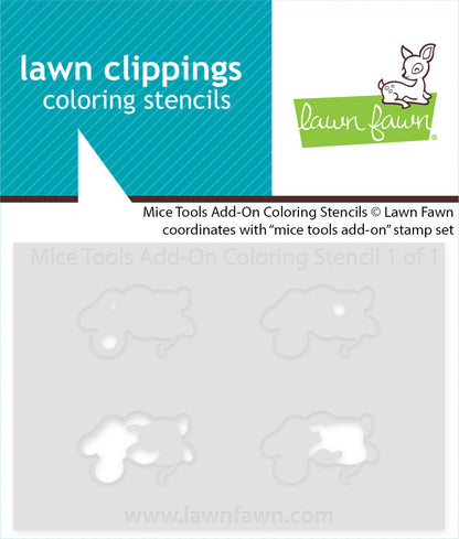 Lawn Fawn - Mice Tools Add-On Coloring Stencil