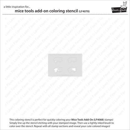 Lawn Fawn - Mice Tools Add-On Coloring Stencil