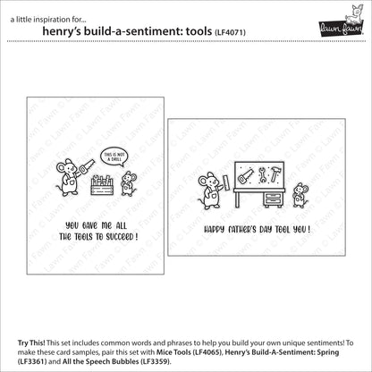 Lawn Fawn - Henry's Build-A-Sentiment: Tools