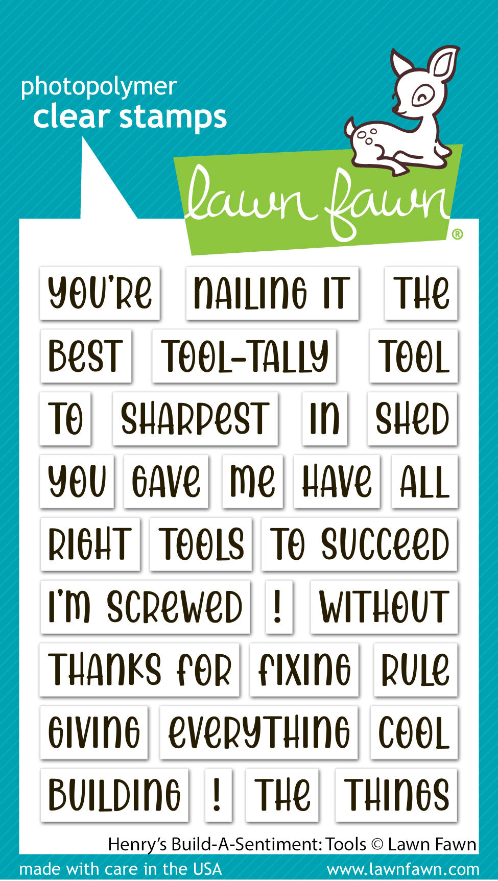 Lawn Fawn - Henry's Build-A-Sentiment: Tools