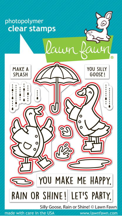 Lawn Fawn - Silly Goose, Rain Or Shine! Lawn Cuts