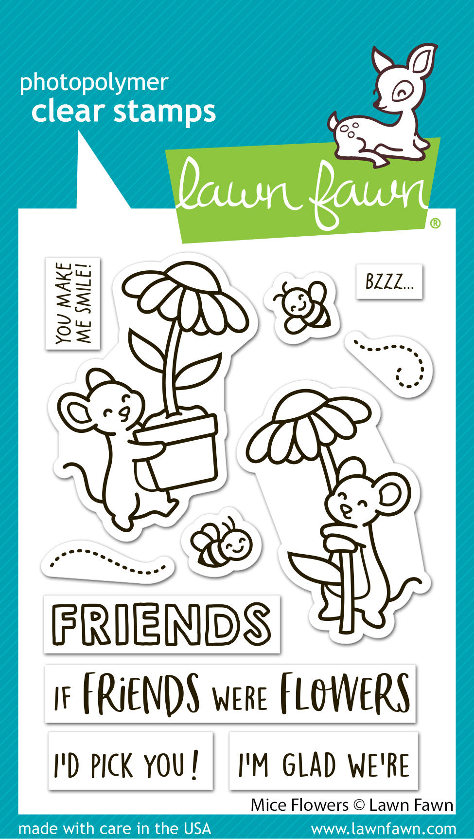 Lawn Fawn - Mice Flowers