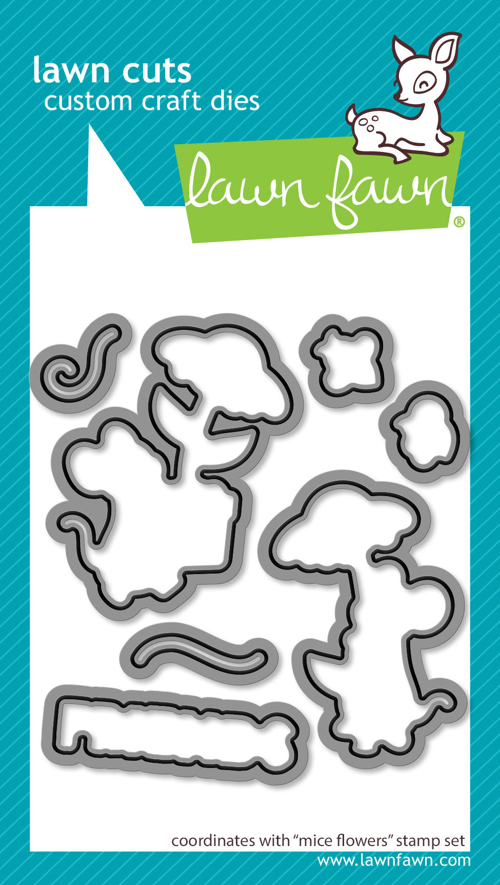 Lawn Fawn - Mice Flowers Lawn Cuts