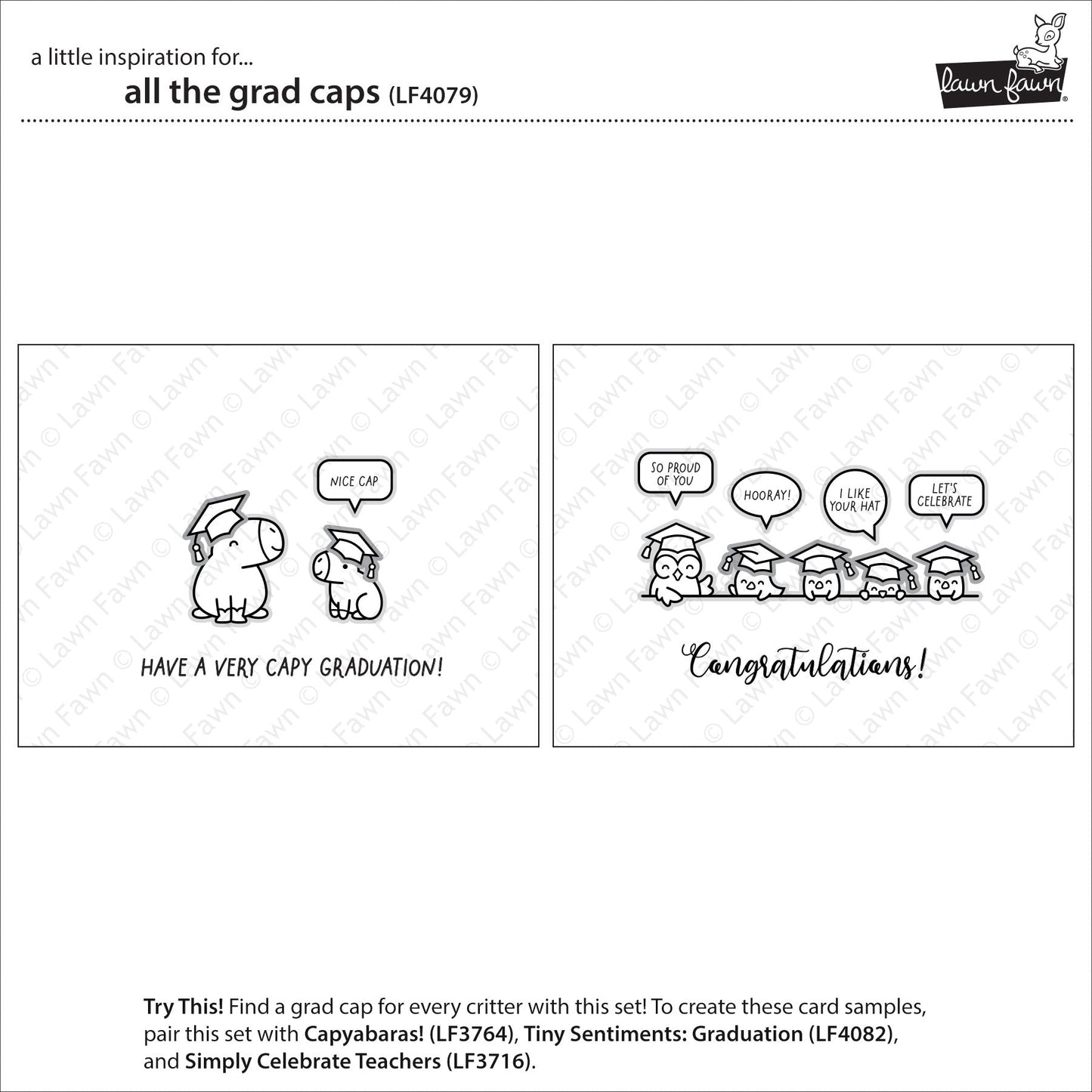 Lawn Fawn - All The Grad Caps