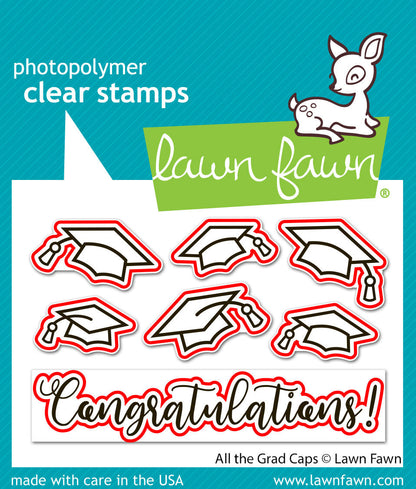 Lawn Fawn - All The Grad Caps Lawn Cuts
