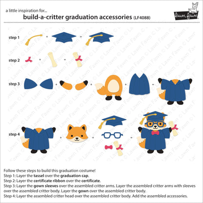 Lawn Fawn - Build-A-Critter Graduation Accessories