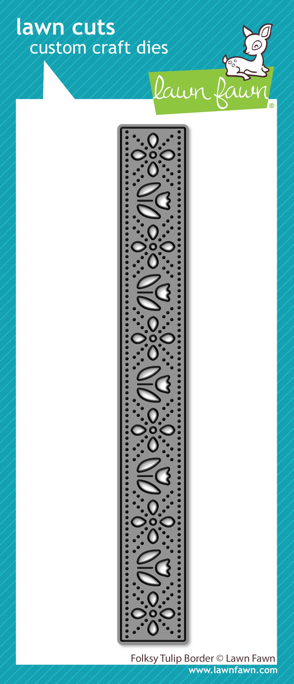 Lawn Fawn - Folksy Tulip Border
