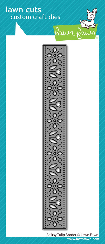 Lawn Fawn - Folksy Tulip Border