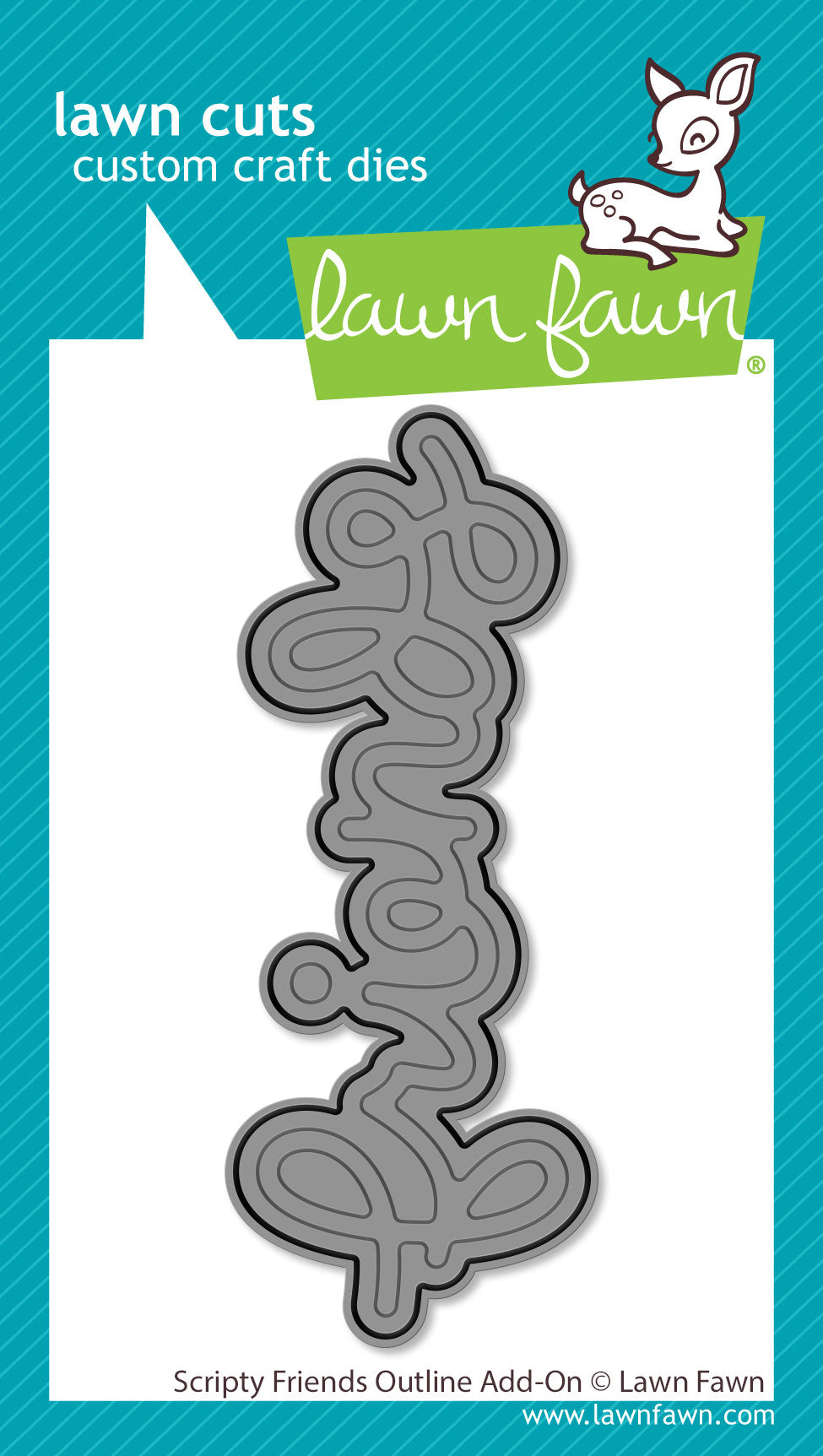 Lawn Fawn - Scripty Friends Outline Add-On