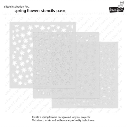 Lawn Fawn - Spring Flowers Stencils (3pcs)