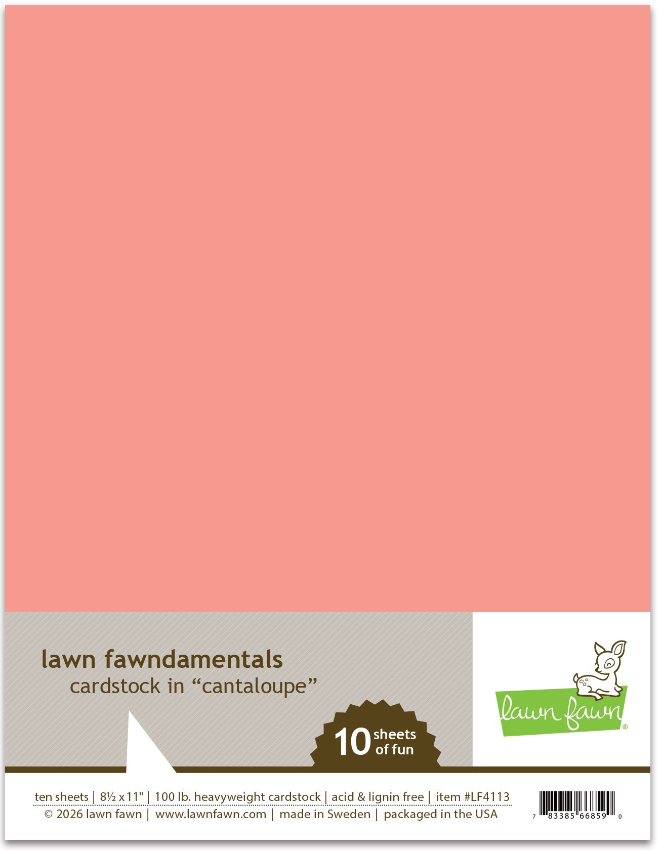 Lawn Fawn - Cantaloupe Cardstock