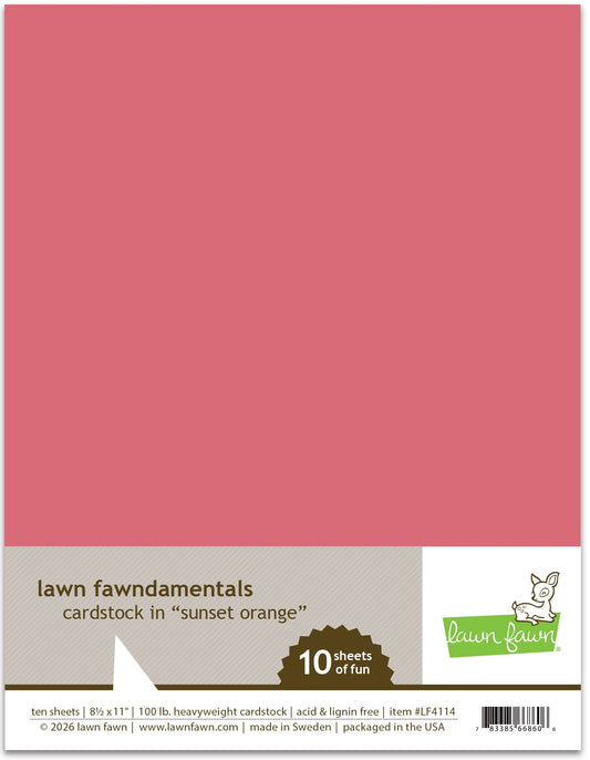 Lawn Fawn - Sunset Orange Cardstock