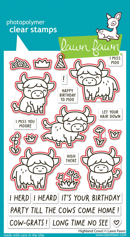 Lawn Fawn - Highland Cows! Lawn Cuts