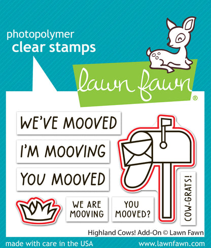Lawn Fawn - Highland Cows! Add-On Lawn Cuts