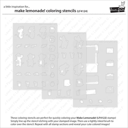 Lawn Fawn - Make Lemonade! Coloring Stencils