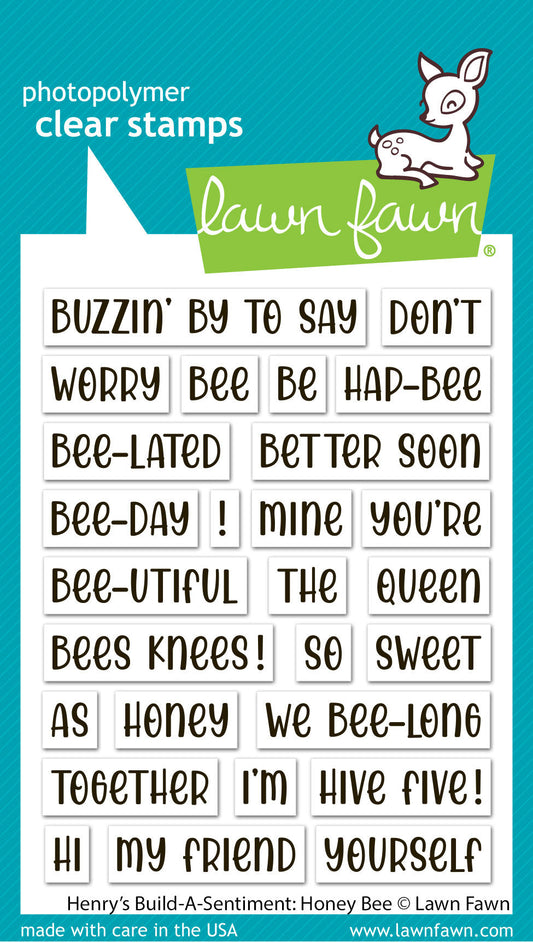 Lawn Fawn - Henry'S Build-A-Sentiment: Honey Bee