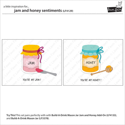 Lawn Fawn - Jam And Honey Sentiments