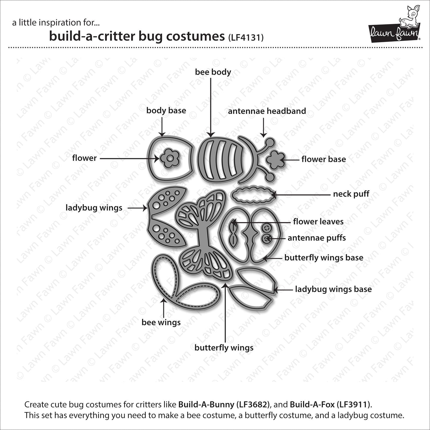 Lawn Fawn - Build-A-Critter Bug Costumes