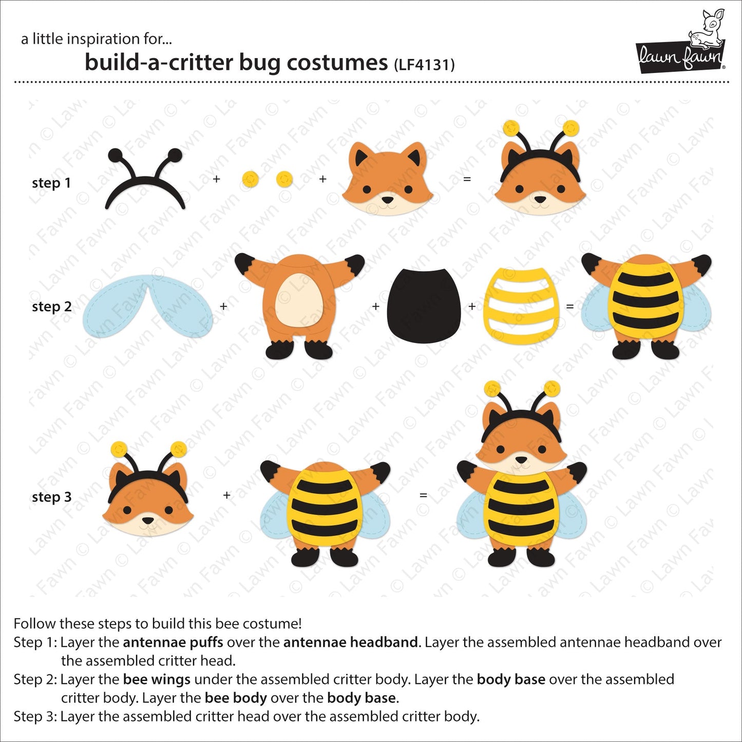 Lawn Fawn - Build-A-Critter Bug Costumes