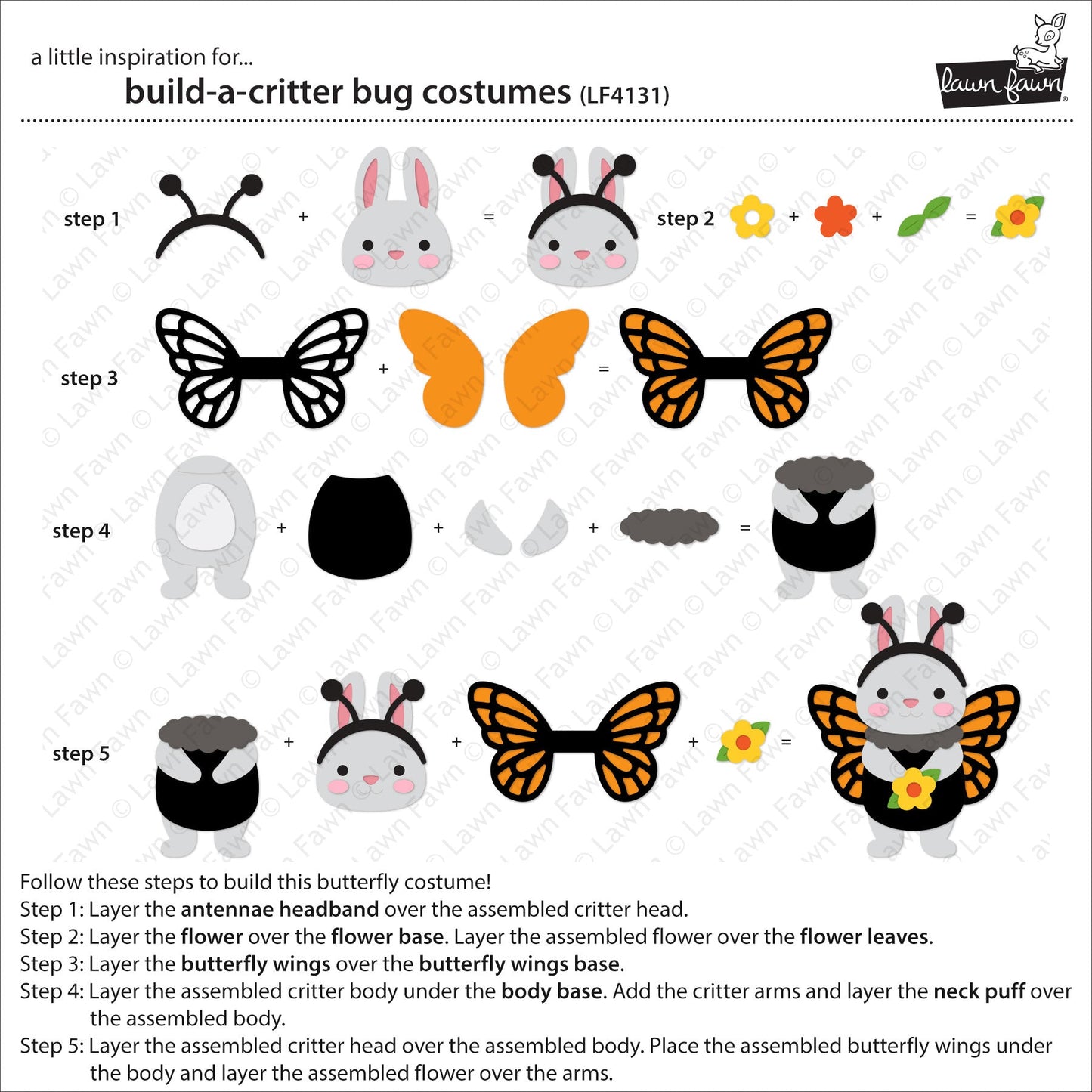Lawn Fawn - Build-A-Critter Bug Costumes