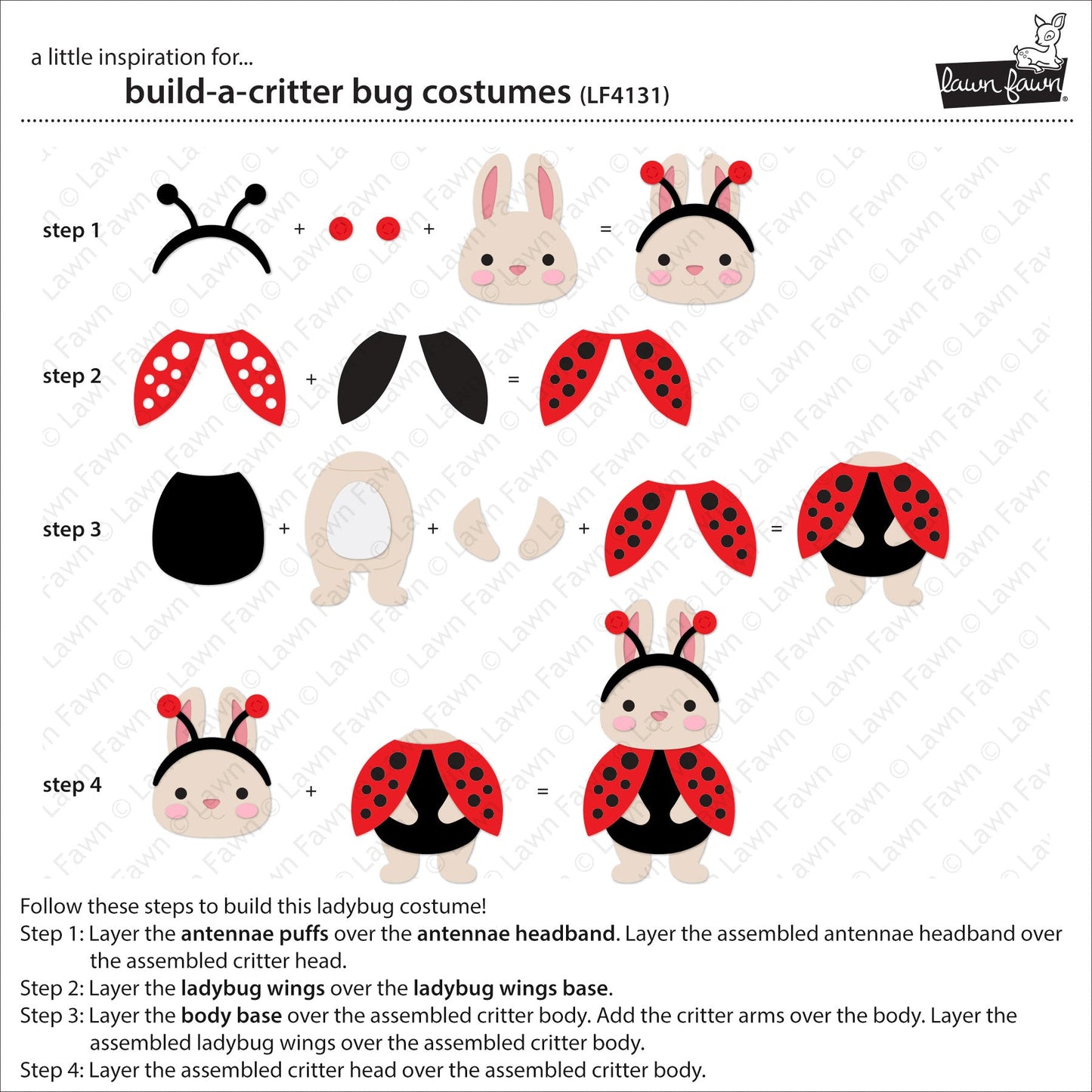 Lawn Fawn - Build-A-Critter Bug Costumes