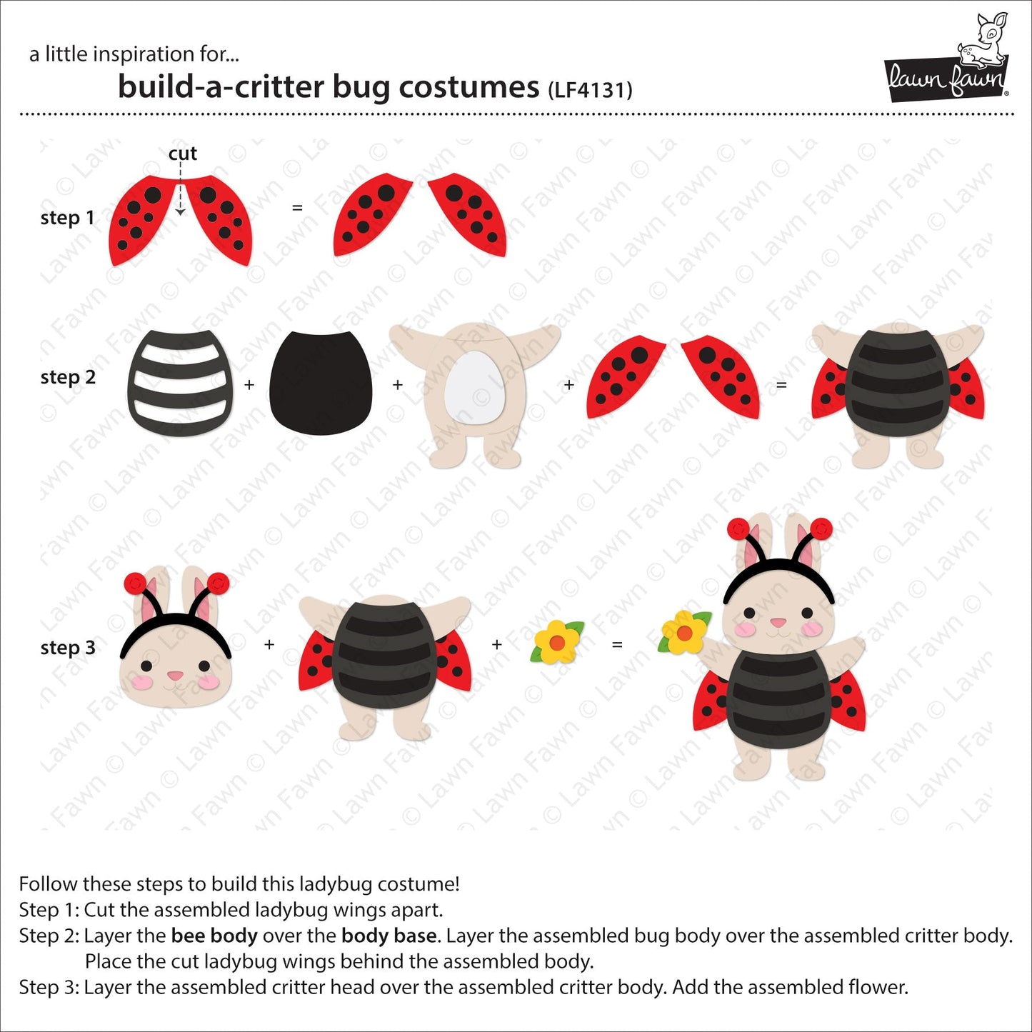 Lawn Fawn - Build-A-Critter Bug Costumes