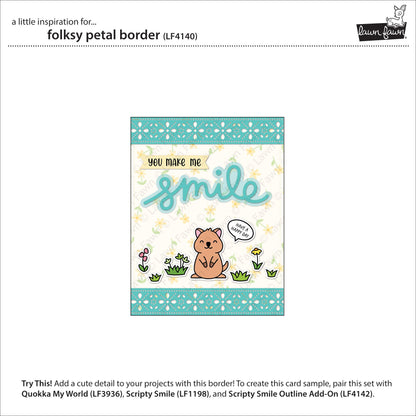 Lawn Fawn - Folksy Petal Border