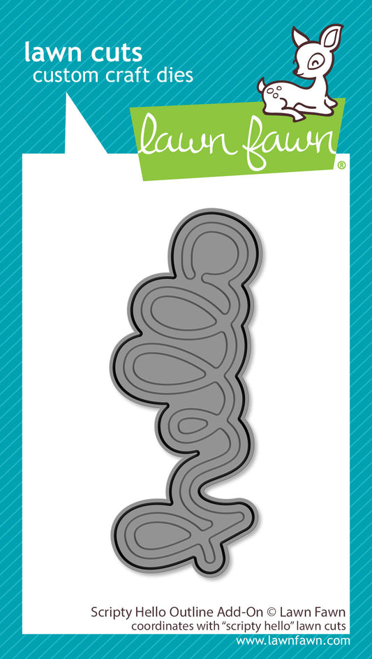 Lawn Fawn - Scripty Hello Outline Add-On