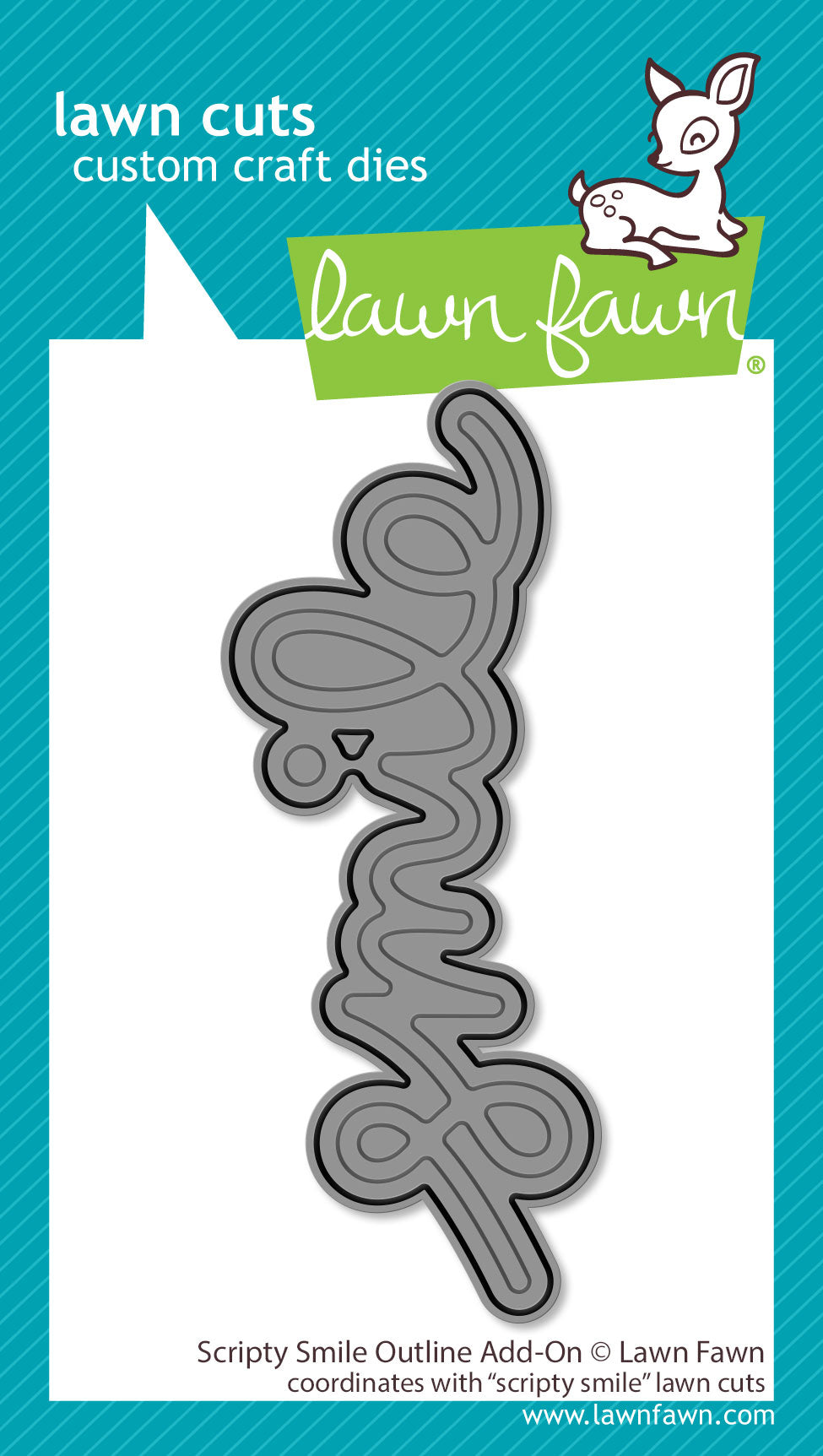 Lawn Fawn - Scripty Smile Outline Add-On