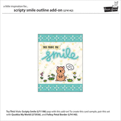 Lawn Fawn - Scripty Smile Outline Add-On