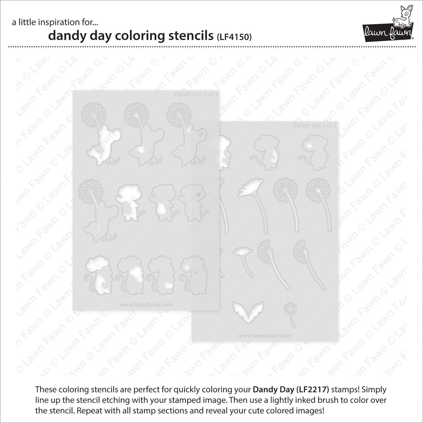 Lawn Fawn - Dandy Day Coloring Stencils