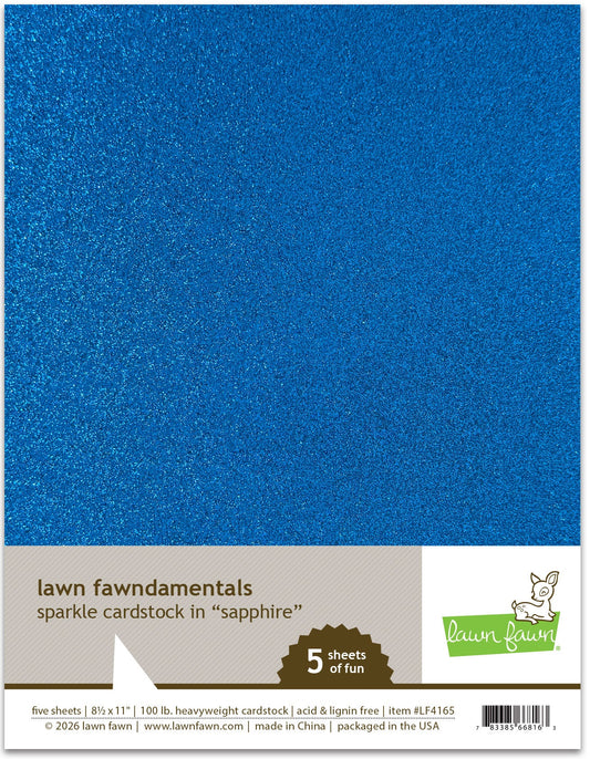 Lawn Fawn - Sparkle Cardstock - Sapphire