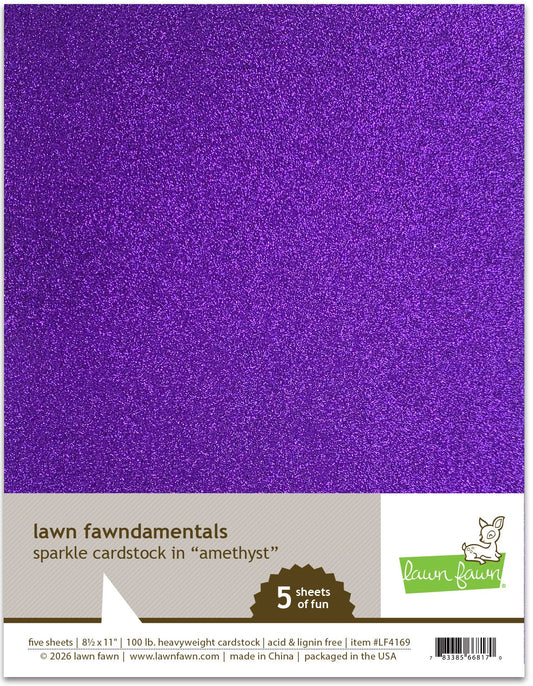 Lawn Fawn - Sparkle Cardstock - Amethyst