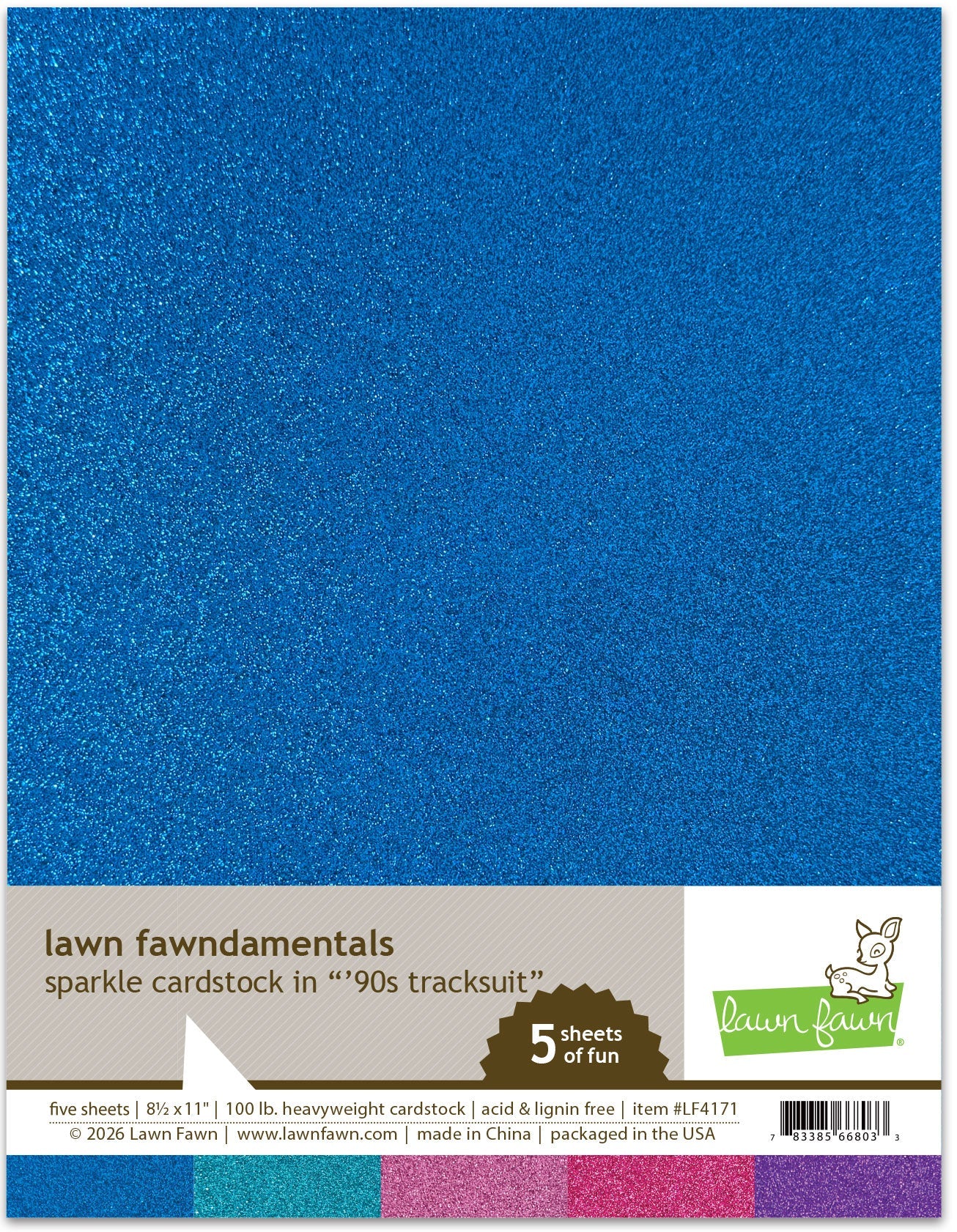 Lawn Fawn - Sparkle Cardstock - '90S Tracksuit