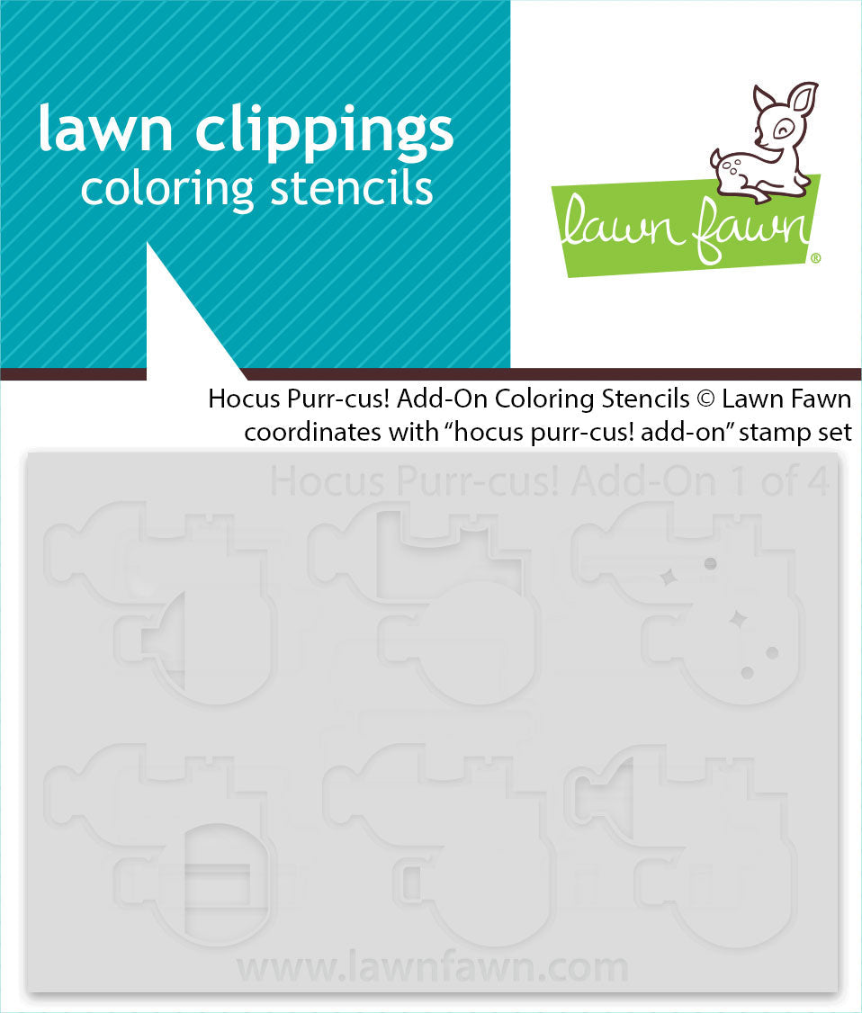 Lawn Fawn - Hocus Purr-Cus! Add-On Coloring Stencils