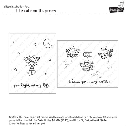 Lawn Fawn - I Like Cute Moths