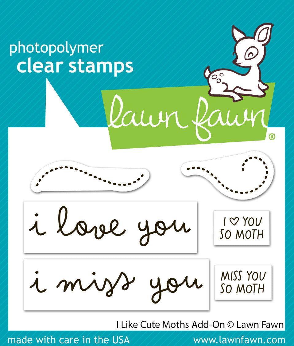 Lawn Fawn - I Like Cute Moths Add-On