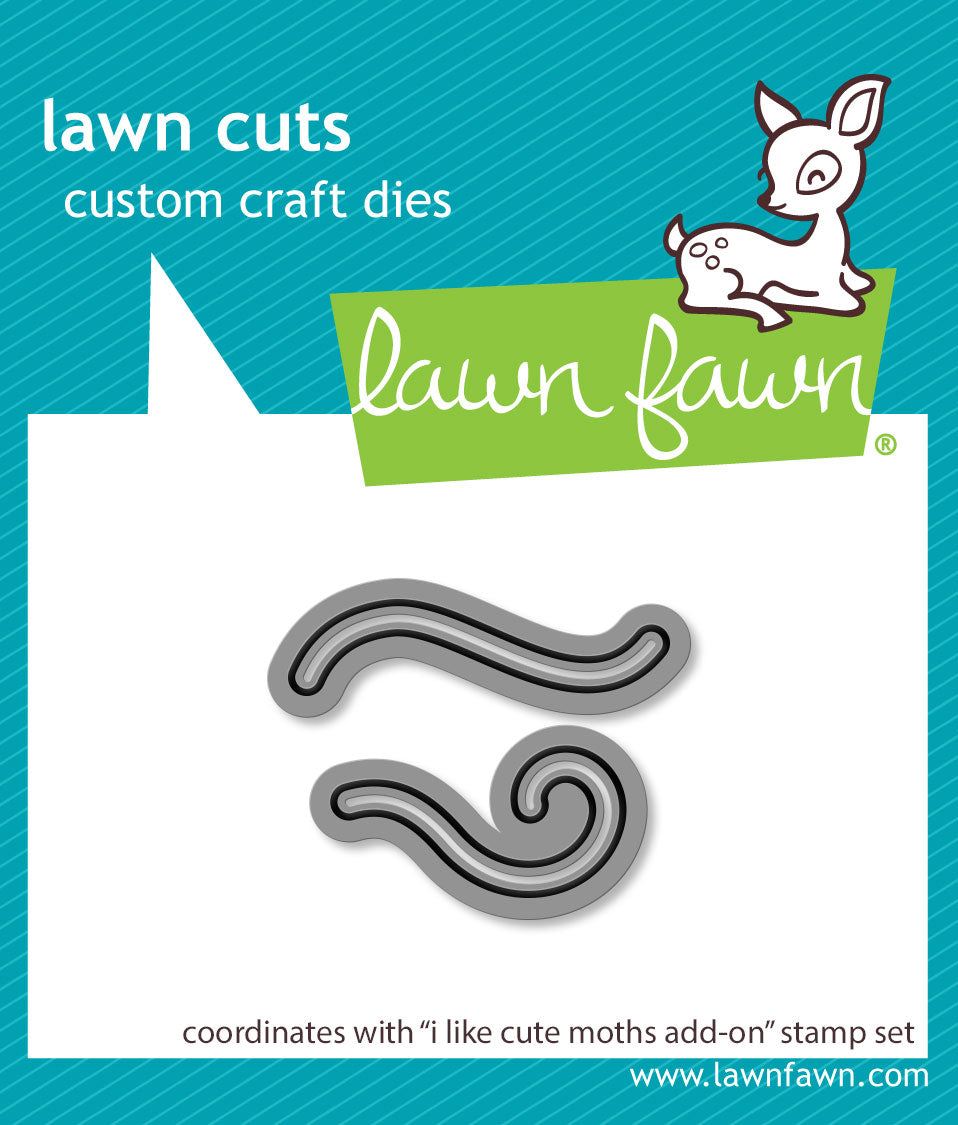 Lawn Fawn - I Like Cute Moths Add-On Lawn Cuts