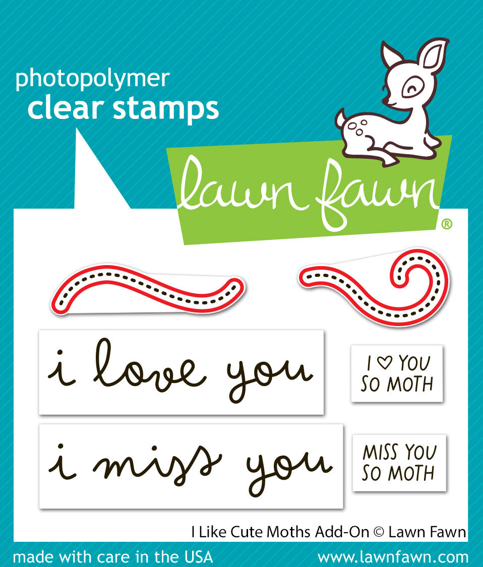 Lawn Fawn - I Like Cute Moths Add-On Lawn Cuts