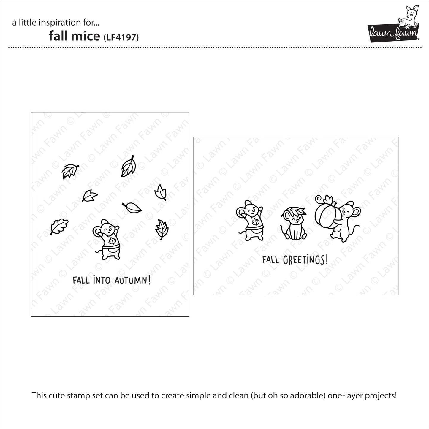 Lawn Fawn - Fall Mice