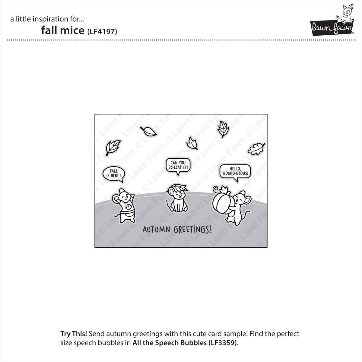 Lawn Fawn - Fall Mice