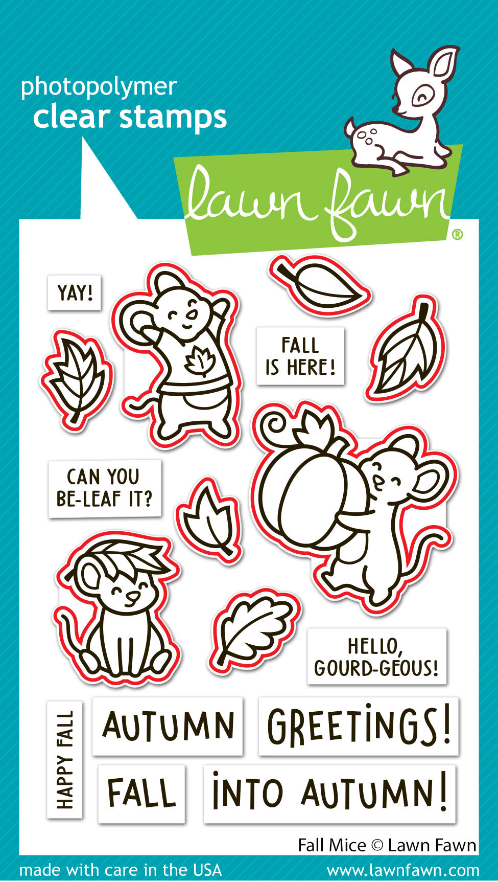 Lawn Fawn - Fall Mice Lawn Cuts