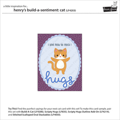 Lawn Fawn - Henry'S Build-A-Sentiment: Cat
