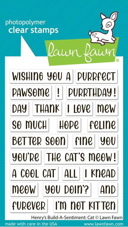 Lawn Fawn - Henry'S Build-A-Sentiment: Cat